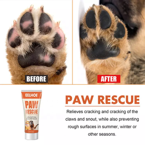 EELHOE Crème pour pattes <span class=keywords><strong>de</strong></span> chat, chien et petits animaux, 100% naturelle, végane, hydratante, réparatrice, protection délicate des pattes, parfum frais - Product Image 3
