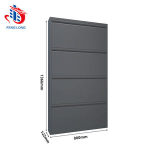 Étagère à chaussures en métal antirouille avec design détachable, étagère à chaussures ultra-fine à 4 niveaux, rangement de chaussures, organisateur de chaussures fin - Product Image 1