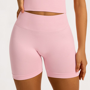 Short de sport taille haute sans couture Abdomen cintré Fesses saillantes Respectueux de l'environnement Fitness Yoga Short de cyclisme - Product Image 2