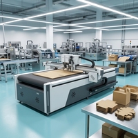 Machine de découpe numérique CNC à lit plat pour carton, panneaux alvéolés, cartons ondulés et colis, avec couteau oscillant