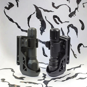 Funda Táctica Giratoria 360° para Linterna, Material ABS, Ligera, Liberación Rápida, Duradera, Uso en Exteriores, Multiusos, Seguridad, MOLLE - Product Image 3