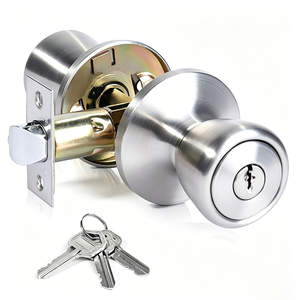 Combo Lock USA Apartment Traditional Entrance Passage Antique Brass Finish Keyed Entry Door <strong>Knob</strong> Lockset Exterior Combo Locks - Product Image 2