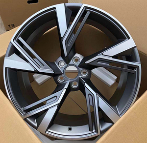 Rueda de vehículo de aleación de aluminio forjado de cinco radios con superficie mecanizada premium, llanta de repuesto para automóvil, adecuada para la serie Audi RS de pasajeros. - Product Image 2