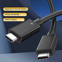 Cable Thunderbolt 4 ULT-unite E-marker Chip USBC C de 1 m, Compatible con Salida de Video 8K a 60 Hz, Transferencia de Datos de 40 Gbps, Carga Rápida PD de 100 W