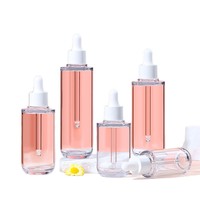 Vente en gros de flacons compte-gouttes à parois épaisses de 30/60/80/100/120 ml, flacons vides en plastique PETG, flacons d'huile essentielle, flacons cosmétiques