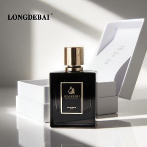 Botella de Perfume de Vidrio Ámbar Cuadrada de Fábrica, Vacía, con Pulverizador Plano, 30ml 50ml 100ml, con Tapa Metálica - Product Image 3