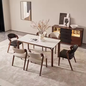Designer haut de gamme Restaurant <span class=keywords><strong>italien</strong></span> maison chaise de salle à manger Style ancien nordique filet arrière rouge pour bureau à domicile cuisine hôtel Villa utilisation - Product Image 4