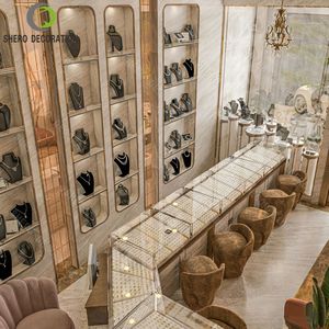 Vitrina de Exhibición de Joyería de Boutique, Vitrina de Vidrio de Lujo Personalizada, Muebles de Alta Calidad para Tiendas de Joyería - Product Image 1