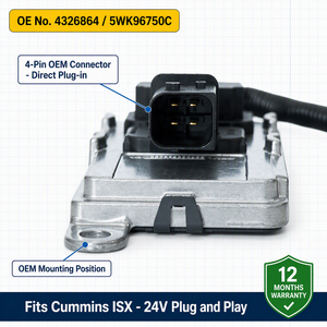 Capteur d'oxygène et d'azote 4326864 5WK96750C pour Cummins ISB ISL pour <span class=keywords><strong>DAF</strong></span> XF CF 24V Capteur Nox 1710806 A045S158 - Product Image 2