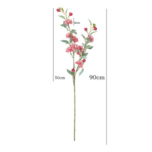 Flor de Camelia Artificial de Seda, Rama Individual, Rosa Otoñal, Blanco, Naranja, Decoración para el Hogar, Oficina, Boda - Product Image 5