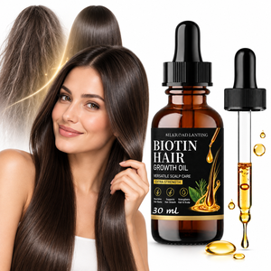 Aceite para el Crecimiento del Cabello con Biotina para Mujeres y Hombres, Aceite Nutritivo para el Cuero Cabelludo, Aceite Herbolario para el Cuidado Diario del Cabello, 30 ml, Cabello con Mayor Volumen - Product Image 1