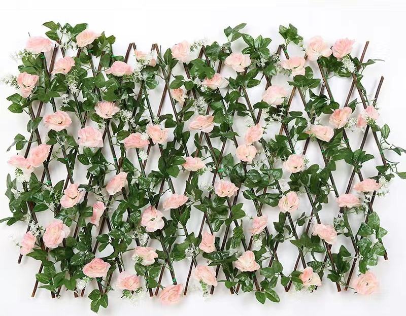 Clôture en bois rose rose 0,7m