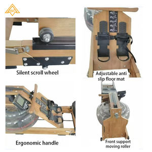 جهاز تجديف كلاسيكي قابل للطي من خشب البلوط للاستخدام الداخلي، مقاوم للماء، يتحمل وزن مستخدم يصل إلى 200 كجم، مناسب للجنسين للاستخدام المنزلي والتجاري - Product Image 3