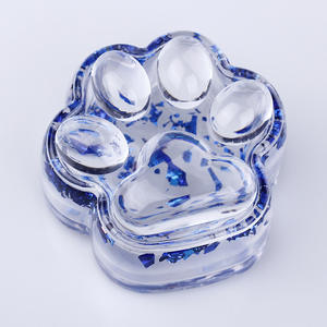 Cuenco Desmagnetizador de Piedra de Cristal Natural, Joyería de Resina, Caja de Almacenamiento de Cosméticos para Escritorio con Diseño de Pata, Caja de Regalo - Product Image 6