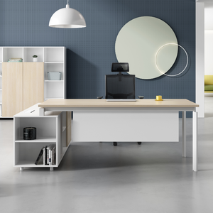 Muebles de oficina modernos Escritorio ejecutivo en forma de L de madera Escritorios de mesa de oficina de lujo de CEO Boss - Product Image 2