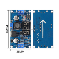 Module d'alimentation avec affichage voltmétrique LM2596S, module d'alimentation abaisseur réglable DC-DC 2596