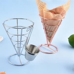 Panier conique en fer forgé transfrontalier, diamètre 10 cm, hauteur 15 cm, récipient alimentaire durable pour usage en restaurant - Product Image 5