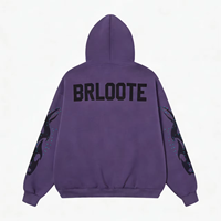 Sweat à capuche zippé intégral pour homme, imprimé graphique, 450 GSM, délavé à l'acide, avec strass et ourlet brut, style mode urbaine, fournisseur d'usine personnalisé