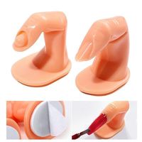 Doigts artificiels pour la pratique de la manucure - Doigts réalistes en moulage avec ou sans ongles, modèle d'affichage adhésif