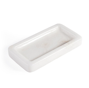 Jabonera de Mármol Blanco Jade Natural Premium con Orificio de Drenaje para Baño de Hotel de Lujo, Villa, <span class=keywords><strong>Ducha</strong></span>, Almacenamiento y Decoración - Product Image 1