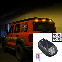 Luces Auxiliares LED Multicolor para Automóvil, Alimentadas por Energía Solar, Luces Estroboscópicas de Advertencia para Motocicleta