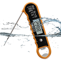 Termometer Daging Digital Plastik dengan Respon Cepat 0.6s, Layar LCD Besar, Tahan Air, Bertenaga Baterai untuk Penggunaan di Dapur dan Oven