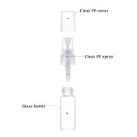 Mini flacons vaporisateurs de parfum en verre rechargeables de 2 ml, 3 ml, 5 ml, 10 ml avec impression sérigraphique pour cosmétiques et soins de la peau