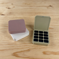 Boîte de rangement professionnelle pour gel solide de salon de manucure, 4, 6, 9, 12 compartiments, écologique, personnalisable, portable, étui cosmétique pour gel, vente en gros, directement de l'usine