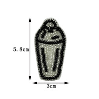 Patchs en tissu brodés de strass faits à la main, écologiques, forme personnalisée pour chaussures, sacs, chapeaux, vêtements