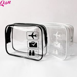 Wholesale Fashion Portable <b>Clear</b> Makeup <b>Bag</b> Transparent PVC Cosmetic <b>Bag</b> Custom Waterproof <b>Travel</b> Cosmetic <b>Bag</b> - Product Image 2