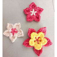 Patchs brodés artisanaux à deux couches, style coréen, fleurs à cinq pétales aux couleurs bonbon, pour accessoires vestimentaires pour enfants