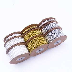 Argento Del Cuore Del Diamante Della Maglia Wrap Rotolo di Cristallo Strass Sparkle Nastro - Product Image 5