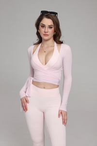 Conjuntos de Ropa Deportiva Personalizada para Mujer, 3 Piezas, Top Deportivo Cruzado de Secado Rápido, Sujetador Deportivo sin Espalda, Leggings Ajustados, Ropa de Yoga Suave - Product Image 2