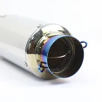 Alconstar - Silencieux d'échappement moto 51mm/60mm en acier avec DB Killer mobile pour élimination du bruit de course