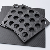 Lámina de Fibra de Carbono Forjada en Autoclave, Acabado Mate, Corte CNC, Tamaño Personalizado, Ligera y Rígida, para Estructuras de Drones, Robótica y Modelos RC