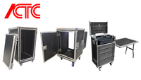 Mallette de vol en rack pour mélangeur recyclable avec roulettes inclinées supérieures 8U/10U/12U/16U incluses
