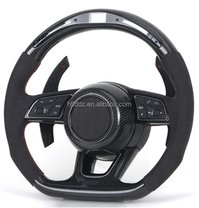 Volante Personalizado de Fibra de Carbono para <span class=keywords><strong>Audi</strong></span> A3 (8P) <span class=keywords><strong>Sportback</strong></span>, A4 (B8) Avant, A5 (8T), A6 (C6), <span class=keywords><strong>A8</strong></span> (D3), Q5 (8R) - Product Image 2