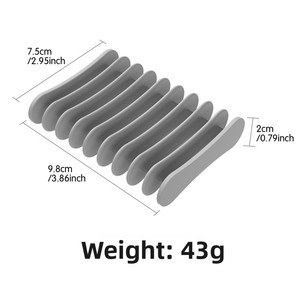Portasapone <span class=keywords><strong>da</strong></span> <span class=keywords><strong>Bagno</strong></span> Creativo in Silicone con Design Drenante, Senza Foratura, Autodrenante - Product Image 2
