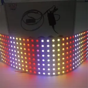 Dot matrix led, lampu merah Mode Dot matriks 4 dalam 1 tampilan 256pixel 5V fleksibel RGB ws2812