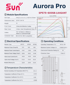 SUNPLUS 550W 580W Panneau solaire de type N avec technologie bifaciale pour la maison - Product Image 2