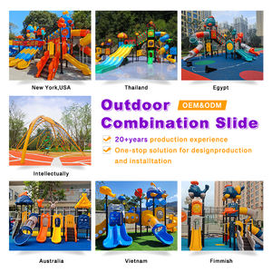 Tobogán Comercial para Parque de Atracciones, Tobogán de Plástico para Niños, Equipo de Juego al Aire Libre, Área de Juego Pública Pequeña para Parques de Diversiones - Product Image 5