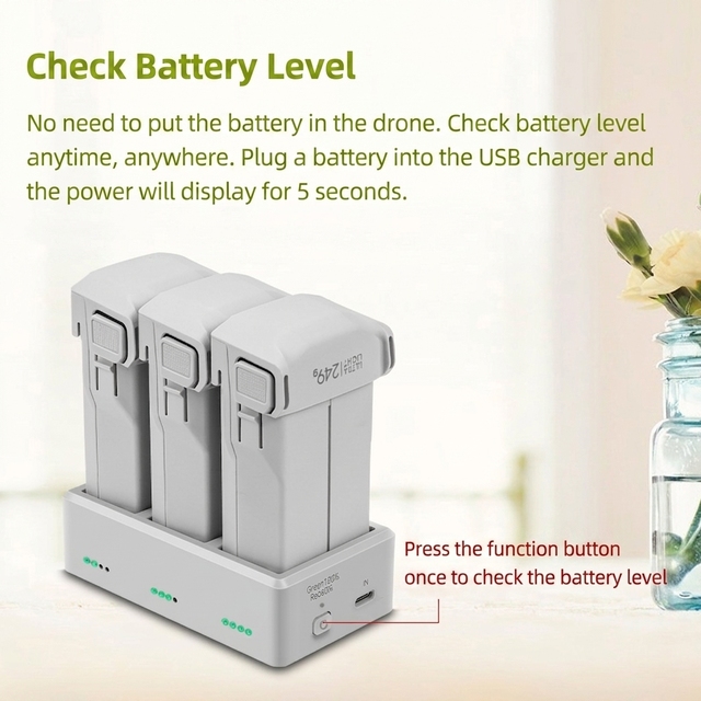 For DJI Mini 3 3 Pro 4 Pro Flight Batteries Sequential Charging Hub LED Indicator Care Function Intelligent Battery Charger