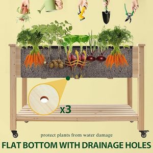 <span class=keywords><strong>Pot</strong></span> de fleur de jardin personnalisé de haute qualité bon marché <span class=keywords><strong>Pot</strong></span> de bonsaï en bois Table lit surélevé planteur jardinière lit - Product Image 2