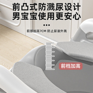 Asiento de Inodoro para Bebé con Escalera y Barandilla, Material PP, 2-4 Años, Diseño Multifuncional Recto para Entrenamiento para Ir al Baño - Product Image 1