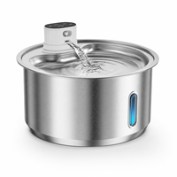 Fontaine à eau pour chat en acier inoxydable avec capteur intelligent, distributeur d'eau automatique pour animaux de compagnie avec minuterie pour chats et chiens d'intérieur OEM ODM