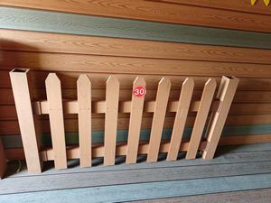 Короткий деревянный штакетник забор композитный деревянный забор - Product Image 6