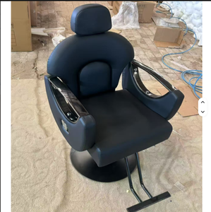 Sillón de Peluquería Reclinable Estilo 2026 en Beige y Dorado, Totalmente Negro, para Salón de Belleza, Muebles Metálicos para Salón de Belleza - Product Image 1