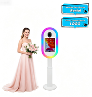 Photomaton portable pour appareil photo reflex numérique, cadre en aluminium détachable, kiosque à selfies pour les entreprises de location pour mariages et fêtes