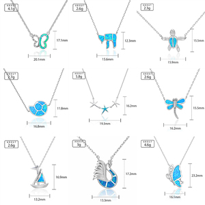 Lumineux 925 argent tortue opale collier doux opale lueur reflétant la beauté merveilleuse de l'océan doux hommage cadeau - Product Image 2