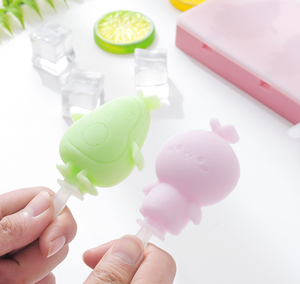 Ensemble de moules de barre de crème glacée en Silicone de dessin animé populaire avec 10 bâtons en plastique bricolage plateau de moules à Popsicle - Product Image 4